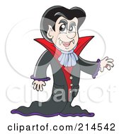 Royalty Free RF Clipart Illustration Of A Vampire Gesturing