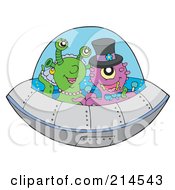 Poster, Art Print Of Ufo With Aliens