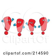 Royalty Free RF Clipart Illustration Of A Digital Collage Of Exclamation Points 2