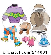 Poster, Art Print Of Digital Collage Of Winter Apparel - 1