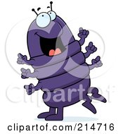 Royalty Free RF Clipart Illustration Of A Happy Dancing Centipede by Cory Thoman