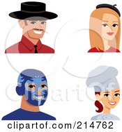 Digital Collage Of Four Men And Women Smiling