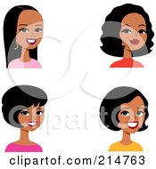 Digital Collage Of Four Hispanic Ladies Smiling