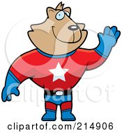 Poster, Art Print Of Super Hero Cat Waving