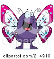 Poster, Art Print Of Butterfly With An Idea Gesturing With A Finger