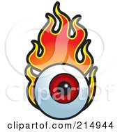 Poster, Art Print Of Flaming Red Eyeball