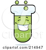 Royalty Free RF Clipart Illustration Of A Happy Test Tube Character by Cory Thoman