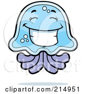 Poster, Art Print Of Happy Jellyfish Character