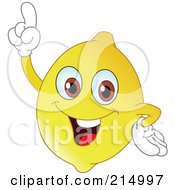 Royalty Free RF Clipart Illustration Of A Happy Lemon Character With An Idea