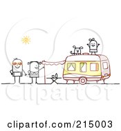 Stick Family Camping With A Camper