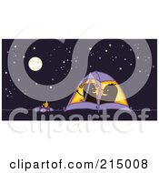 Poster, Art Print Of Camping Couple Getting Frisky In Their Tent At Night