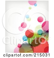 Poster, Art Print Of Background Of Colorful Transparent Splatters On Off White