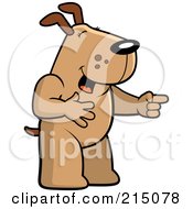Poster, Art Print Of Dog Laughing And Pointing