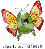 Poster, Art Print Of Excited Butterfly Jumping