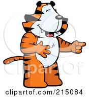 Tiger Laughing And Pointing