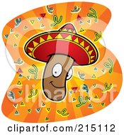 Poster, Art Print Of Mexican Jumping Bean Wearing A Sombrero