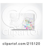 Royalty Free RF Clipart Illustration Of A Gift Card With Colorful Circles by KJ Pargeter