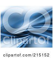 Royalty Free RF Clipart Illustration Of A Background Of Abstract Blue Liquid Waves
