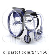 Poster, Art Print Of 3d Blue Wheelchair