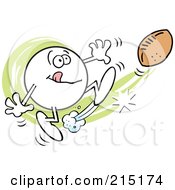 Moodie Character Kicking A Football