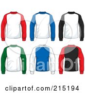 Poster, Art Print Of Digital Collage Of Colorful Long Sleeved Jersey Shirts