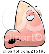 Royalty Free RF Clipart Illustration Of A Sick Nose Character In Profile