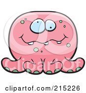 Poster, Art Print Of Goofy Pink Octopus