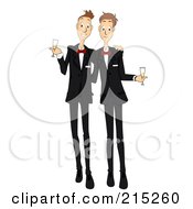 Happy Gay Couple Getting Married
