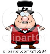 Poster, Art Print Of Plump Circus Man In A Red Suit