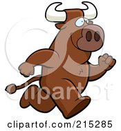 Poster, Art Print Of Bull Running Upright
