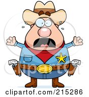 Poster, Art Print Of Plump Scared Sheriff