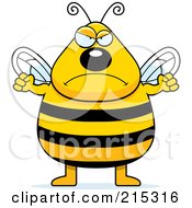 Poster, Art Print Of Plump Angry Bee