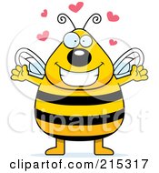 Poster, Art Print Of Plump Bee In Love