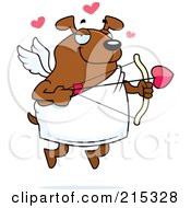 Poster, Art Print Of Chubby Brown Dog Cupid