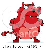 Poster, Art Print Of Grumpy Red Devil