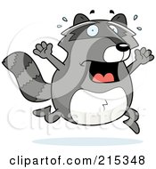 Poster, Art Print Of Scared Raccoon Panicking