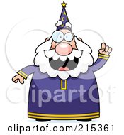 Poster, Art Print Of Plump Old Wizard With An Idea
