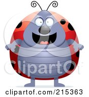 Poster, Art Print Of Plump Ladybug Standing On Its Hind Legs