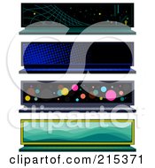 Poster, Art Print Of Digital Collage Of Four Laptop Screen Banners