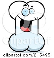 Royalty Free RF Clipart Illustration Of A Happy Smiling Bone Character