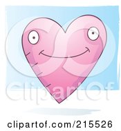 Royalty Free RF Clipart Illustration Of A Cute Smiling Pink Heart by Cory Thoman