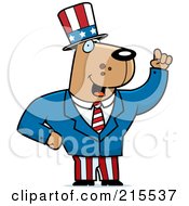Poster, Art Print Of Uncle Sam Dog In A Suit