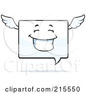 Poster, Art Print Of Happy Smiling Winged Chat Window Character