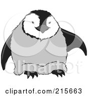 Royalty Free RF Clipart Illustration Of A Chubby Penguin Chick
