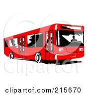 Poster, Art Print Of Red City Bus