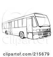 Poster, Art Print Of Retro Black And White City Bus - 4