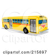Poster, Art Print Of Yellow City Bus - 1