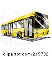 Poster, Art Print Of Yellow City Bus - 2