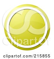 Royalty Free RF Clipart Illustration Of A Round Yellow And White Shiny Button Icon