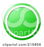 Royalty Free RF Clipart Illustration Of A Round Green And White Shiny Button Icon